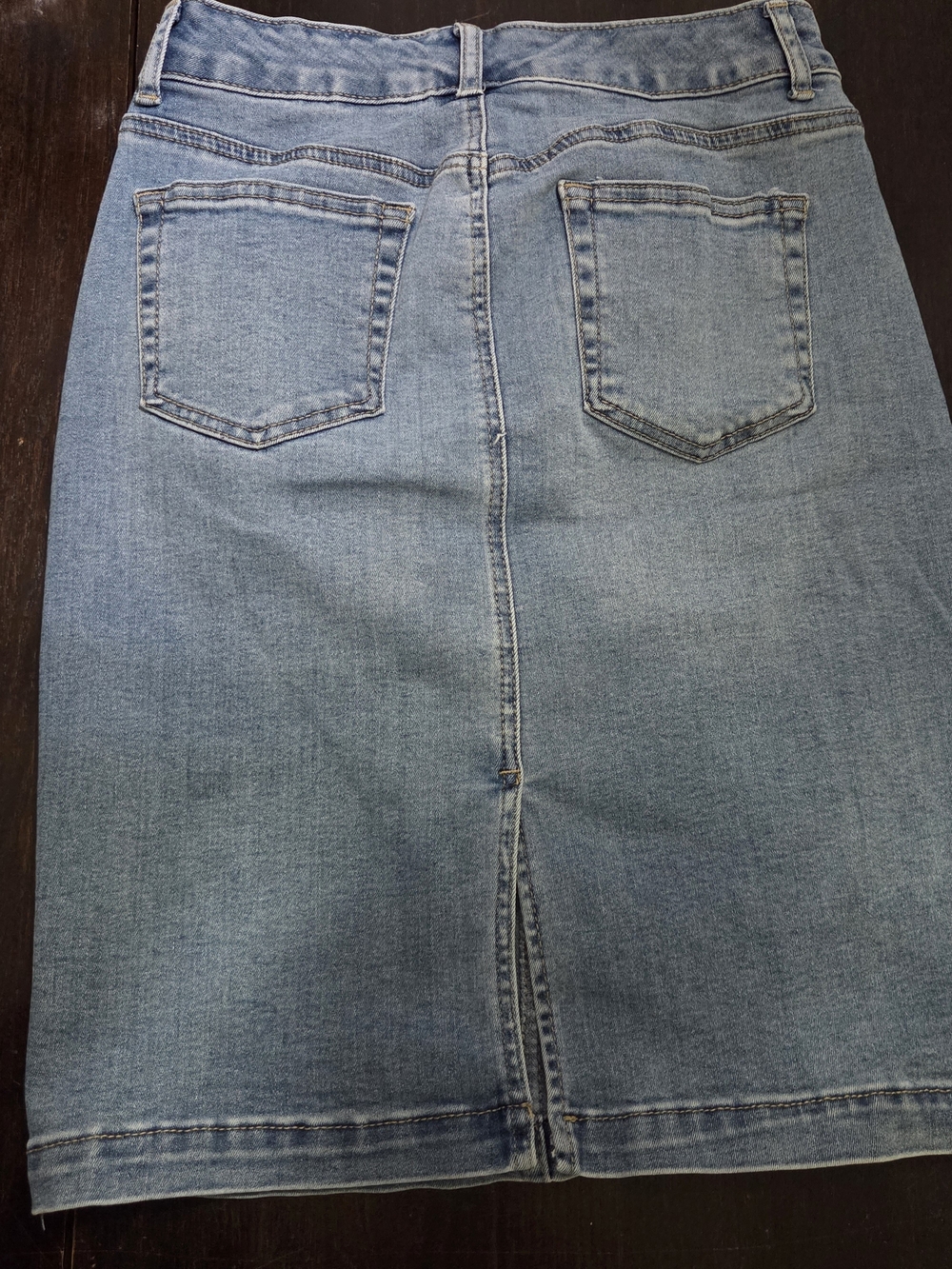 One 5 One Light Blue Denim Skirt - Classic Back Pocket Design Sz M